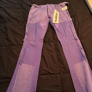 Valabasas Purple Distressed Jeans